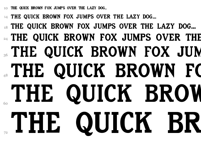 Old Letterpress Type font waterfall